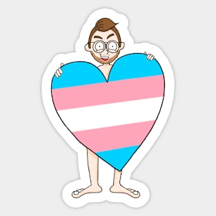 Trans Pride Heart Sticker